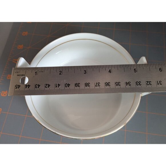 Noritake Azalea porcelain Butter Dish drip drain tray plate Gold Trim green M ma - Picture 16 of 16